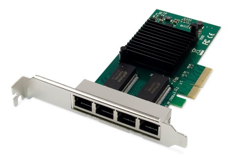Digitus 4-portowa karta sieciowa Gigabit Ethernet, RJ45, PCI Express, Intel I350 Dell