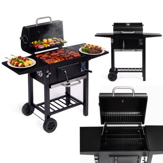 Grill węglowy ogrodowy z pokrywą regulacja rusztu termometr popielnik MultiGarden MultiGarden