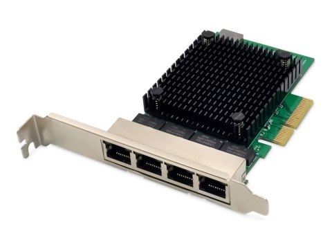 Karta sieciowa przewodowa Quad-RJ45 2.5GbE PCI Express 2.1 Chipset: RTL8125B+ASM1806 DIGITUS
