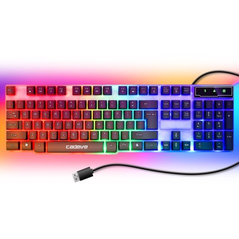 Klawiatura gamingowa led podświetlana dla graczy membranowa usb numlock RTO