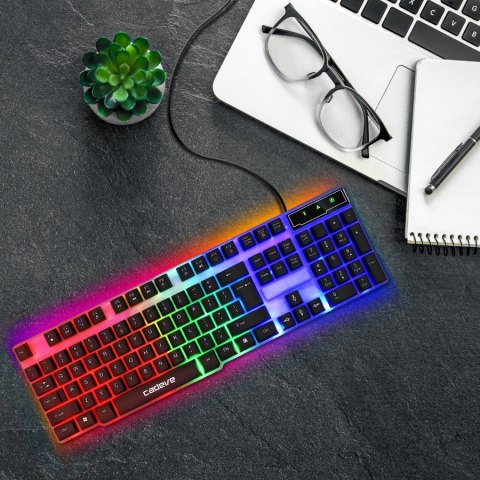 Klawiatura gamingowa led podświetlana dla graczy membranowa usb numlock RTO