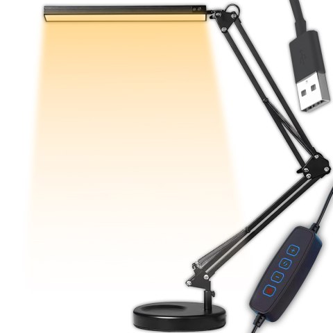 Lampa kreślarska biurkowa do pracy szkoły 3 barwy led regulowana mocna -e143-2 RTO