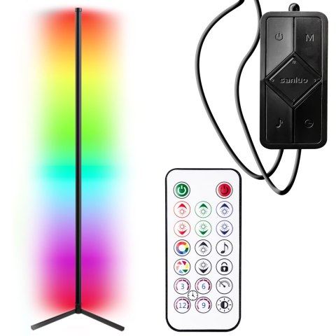 Lampa narożna podłogowa stojąca rgb led pilot aplikacja music sensor 150cm RTO