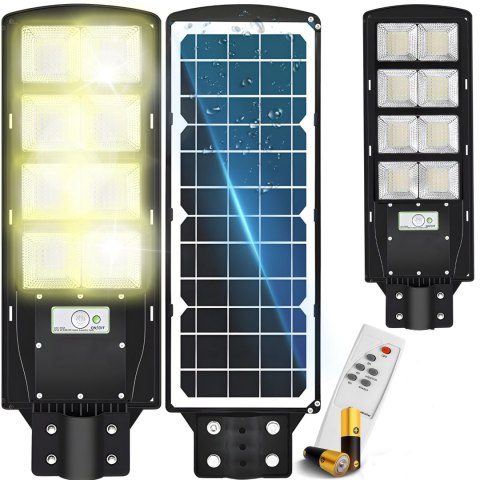 Lampa uliczna led latarnia solarna 360w + pilot - zestaw RTO