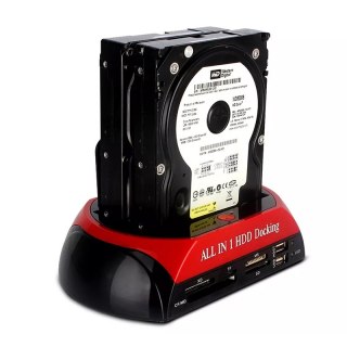 Stacja dokująca do dysków sata czytnik kart 2.5' 3.5' ide hdd ssd usb 3.0 RTO