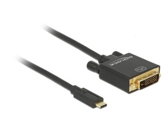 DeLOCK 2m, USB-C/DVI 24+1 zewnętrzna karta graficzna usb 3840 x 2160 px Czarny DELOCK