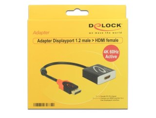 DeLOCK 62734 adapter kablowy 0,2 m DisplayPort HDMI Typu A (Standard) Czarny DELOCK