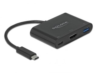 DeLOCK 64091 stacja dokująca USB 3.2 Gen 1 (3.1 Gen 1) Type-C Czarny DELOCK
