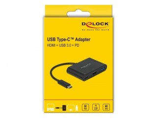 DeLOCK 64091 stacja dokująca USB 3.2 Gen 1 (3.1 Gen 1) Type-C Czarny DELOCK