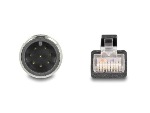 DeLOCK Kabel M12 A-coded 8 pin, męski na RJ45 męski PVC, 5 m DELOCK