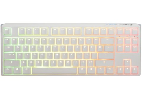 Ducky One 3 Classic Pure White TKL Gaming Tastatur RGB LED - MX-Brown klawiatura USB Niemiecki Biały Ducky