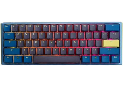 Ducky One 3 Daybreak Mini klawiatura Gaming USB Niemiecki Czarny, Niebieski, Zielony Ducky
