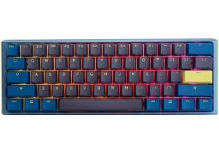 Ducky One 3 Daybreak Mini klawiatura Gaming USB Niemiecki Czarny, Niebieski, Zielony Ducky