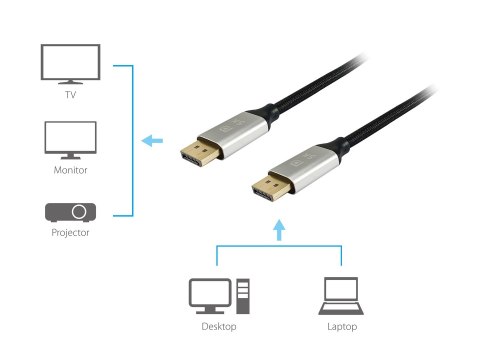 Equip 119266 kabel DisplayPort 10 m Czarny EQUIP
