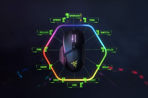 Razer Basilisk V3 Pro myszka Po prawej stronie RF Wireless + Bluetooth + USB Type-C Optyczny 30000 DPI RAZER