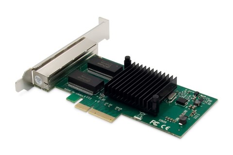 Digitus 4-portowa karta sieciowa Gigabit Ethernet, RJ45, PCI Express, Intel I350 Dell