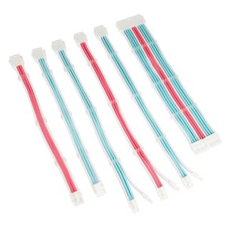 Kolink Core Adept Braided Cable Extension Kit - Brilliant White/Neon Blue/Pure Pink KOLINK
