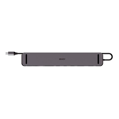 Lindy 43392 stacja dokująca Dokujący USB 3.2 Gen 1 (3.1 Gen 1) Type-C Antracyt LINDY