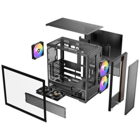 Antec FLUX REAR Midi Tower Czarny Antec