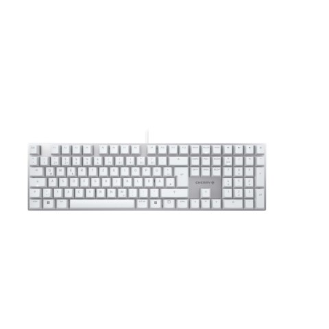 CHERRY KC 200 MX klawiatura Uniwersalne USB QWERTZ Niemiecki Srebrny, Biały Cherry