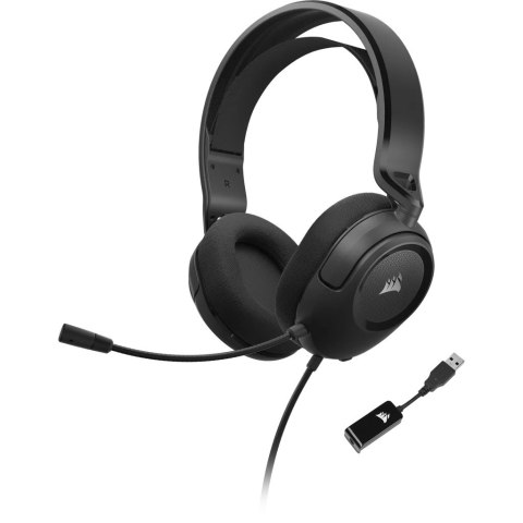 Corsair HS35 SURROUND v2 Zestaw słuchawkowy Przewodowa Opaska na głowę Gaming Czarny Corsair
