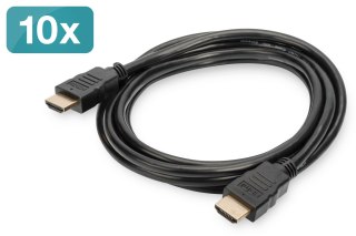 Digitus Kabel połączeniowy HDMI High Speed z Ethernetem, 10-pak DIGITUS