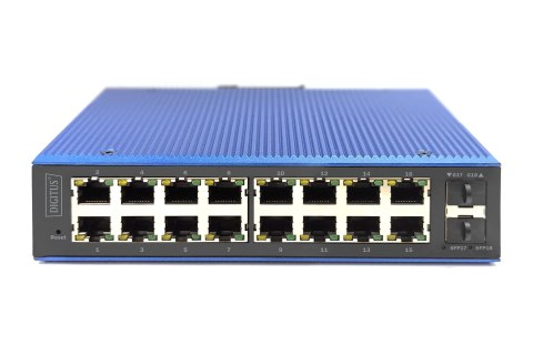 Digitus Przemysłowy 16+2 portowy zarządzany przełącznik Gigabit Ethernet PoE L2 DIGITUS
