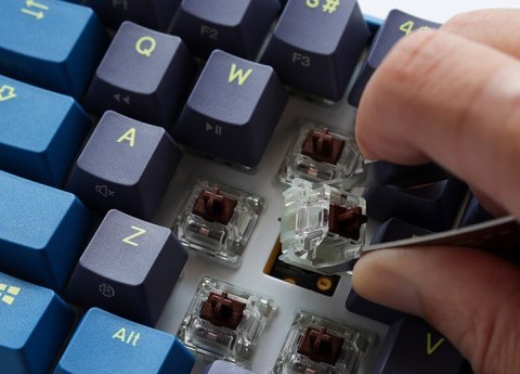 Ducky One 3 TKL DayBreak klawiatura Gaming USB QWERTY Niebieski, Szary, Żółty Ducky