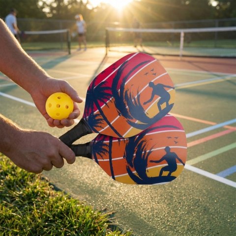 Eddy Toys - Zestaw do gry w pickleball z rakietkami i piłką 3 elementy Eddy Toys