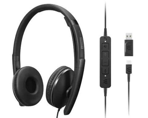 Lenovo Zestaw słuchawkowy Lenovo Wired ANC Gen 2 Teams 4XD1M45627 Lenovo