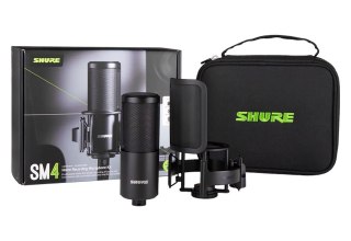 Shure SM4-K-KIT - Mikrofon pojemnościowy, zewnętrznie polaryzowany, uchwyt, popfiltr, etui SHURE