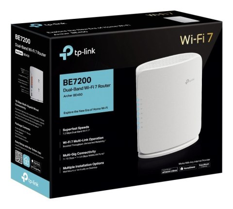 TP-Link Archer BE450 router bezprzewodowy Multi-Gigabit Ethernet Dual-band (2.4 GHz/5 GHz) Biały TP-LINK