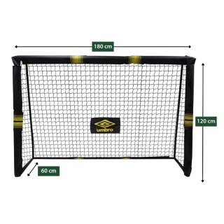 Umbro - Bramka do piłki nożnej metalowa z siatką 180x120x60 cm Umbro