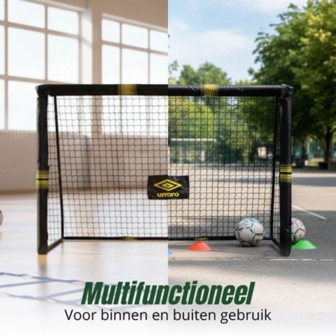 Umbro - Bramka do piłki nożnej metalowa z siatką 240x160x85 cm Umbro