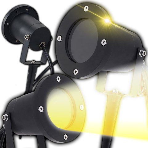 2x lampa ogrodowa led wbijana reflektor z przewodem do ogrodu metalowa ip65 RTO