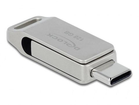 DeLOCK Pendrive USB-C + Typ-A 5 Gbps 128 GB - metalowa obudowa DELOCK
