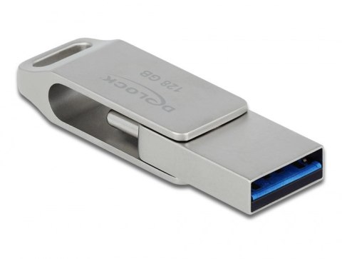DeLOCK Pendrive USB-C + Typ-A 5 Gbps 128 GB - metalowa obudowa DELOCK