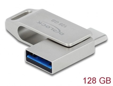 DeLOCK Pendrive USB-C + Typ-A 5 Gbps 128 GB - metalowa obudowa DELOCK