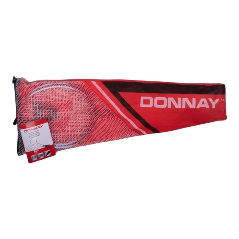 Donnay - Zestaw do badmintona w pokrowcu 6 elementów (czerwony) Donnay