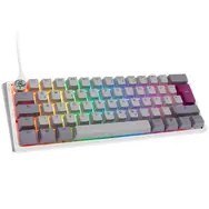 Ducky One 3 Mist Grey Mini Gaming Tastatur, RGB LED - MX-Silent-Red Ducky
