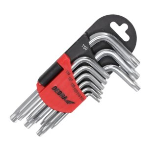 Klucze torx krótkie t10-t50 zestaw 9szt, crv Dedra