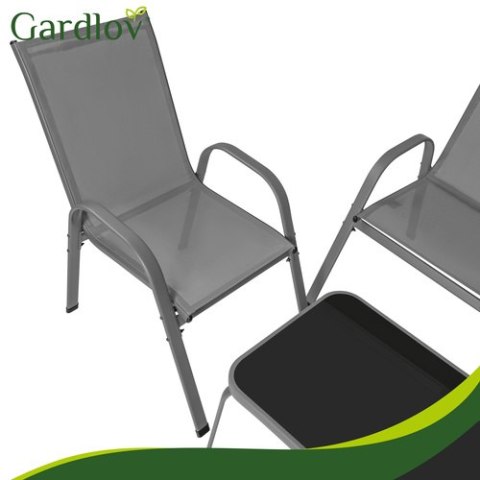 Zestaw mebli balkonowych- szary Gardlov GARDLOV