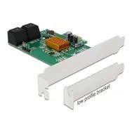 DeLOCK 4 portowy SATA PCI Express x1 Card - Konstrukcja niskoprofilowa DELOCK