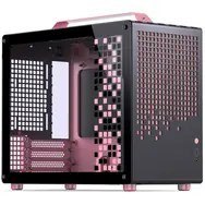 Jonsplus Z20 Micro-ATX Gehäuse, mit Tragegriff - schwarz/pink JONSPLUS