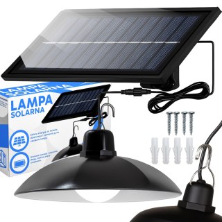 Lampa solarna wisząca żyrandol ogrodowy zewnętrzny wodoodporny 12w - e896 RTO