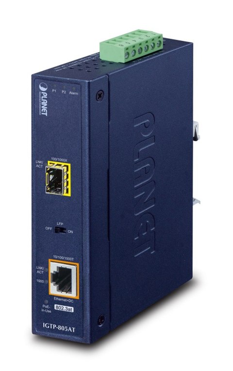 PLANET IGTP-805AT konwerter sieciowy 2000 Mbit/s 1310 nm Niebieski Planet