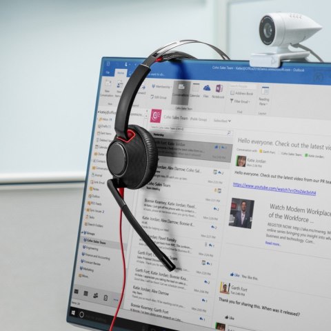 Słuchawki Poly Blackwire 5220 Stereo USB-C Headset +3.5mm Plug +USB-C/A Adapter Retail Packaging POLY