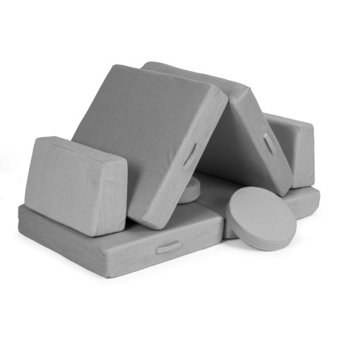 Sofa modułowa duża składana dla dzieci DIY 8 miękkich poduch - szara ECOTOYS ECOTOYS