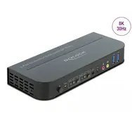 KVM Switch DisplayPort 1.4 8K z USB 3.0 i Audio - KVM / audio / USB switch - 2 porty DELOCK