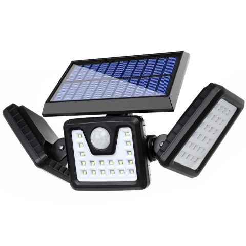 Lampa solarna 110 led z czujnikiem ruchu zmierzchu cob ogrodowa + pilot RTO